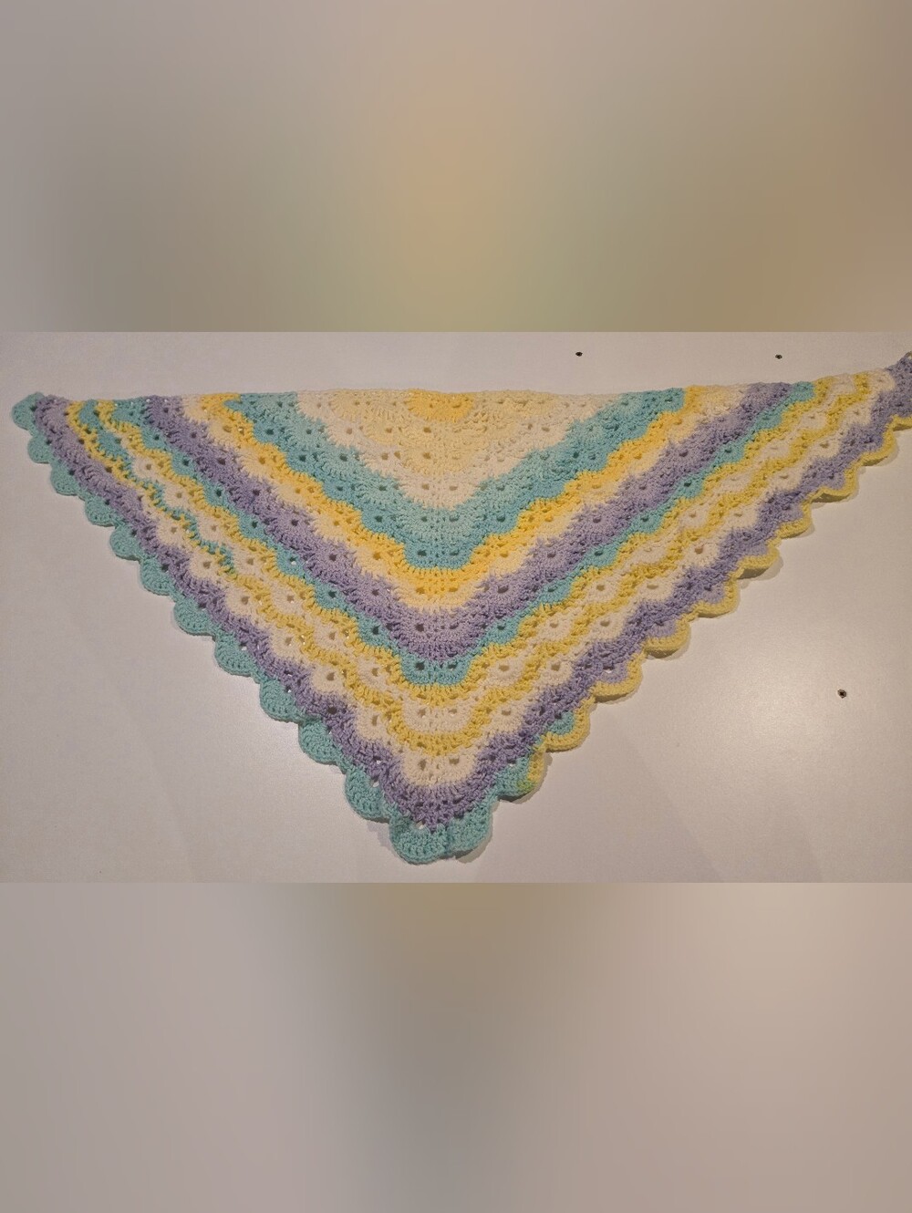 Handmade Crochet Virus Shawl Wrap - Picture 4 of 5